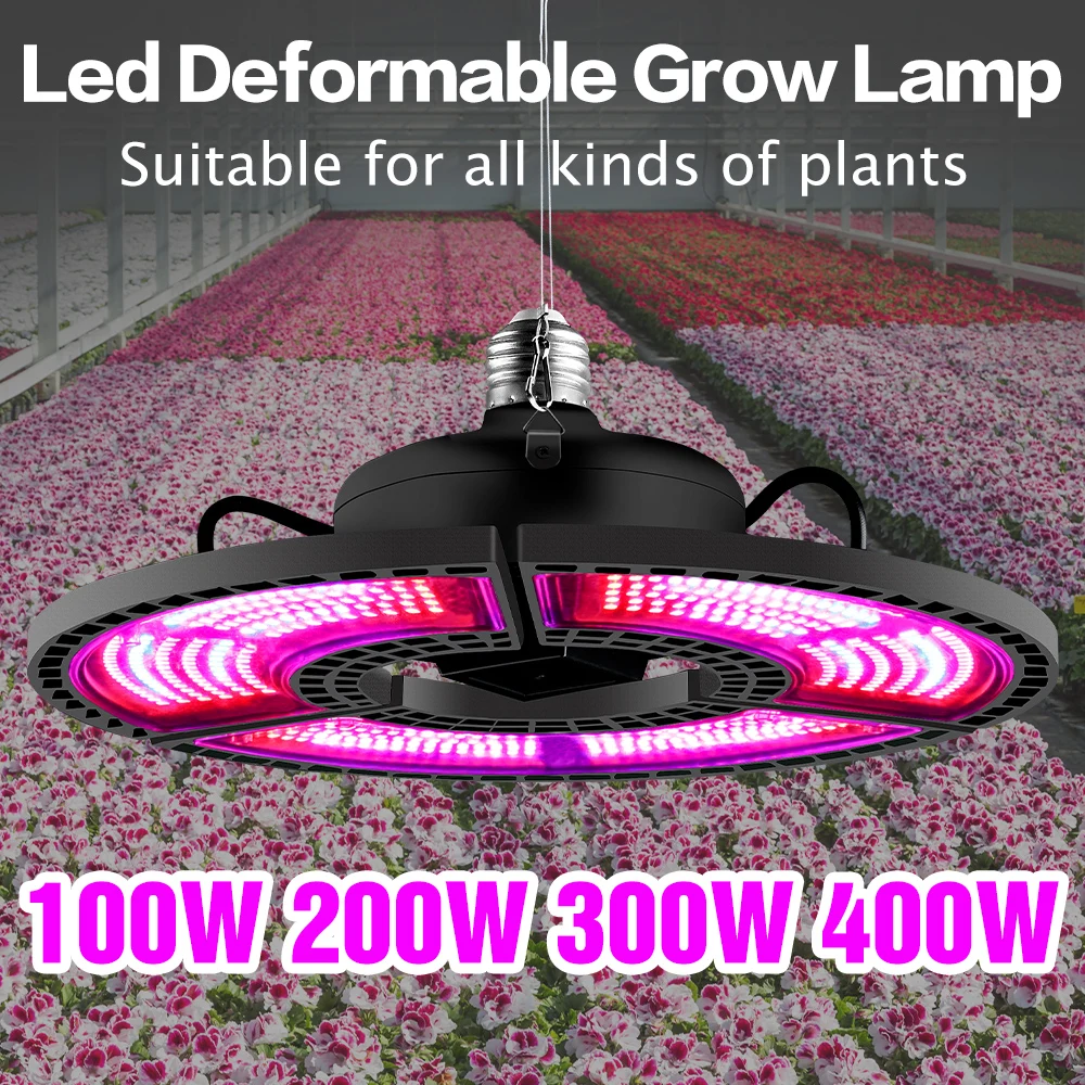

BiaRiTi Grow Light Bulb E27 Greenhouse Plant Lamp 100W 200W 300W 400W Phyto Lights LED Flower Seed Hydroponics Growing Tent 220V