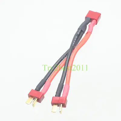 

DHL/EMS 50 Sets Deans T Plug Connectors 1 to 2 RC Dual Battery Extension Parallel Cable Adapter -C1