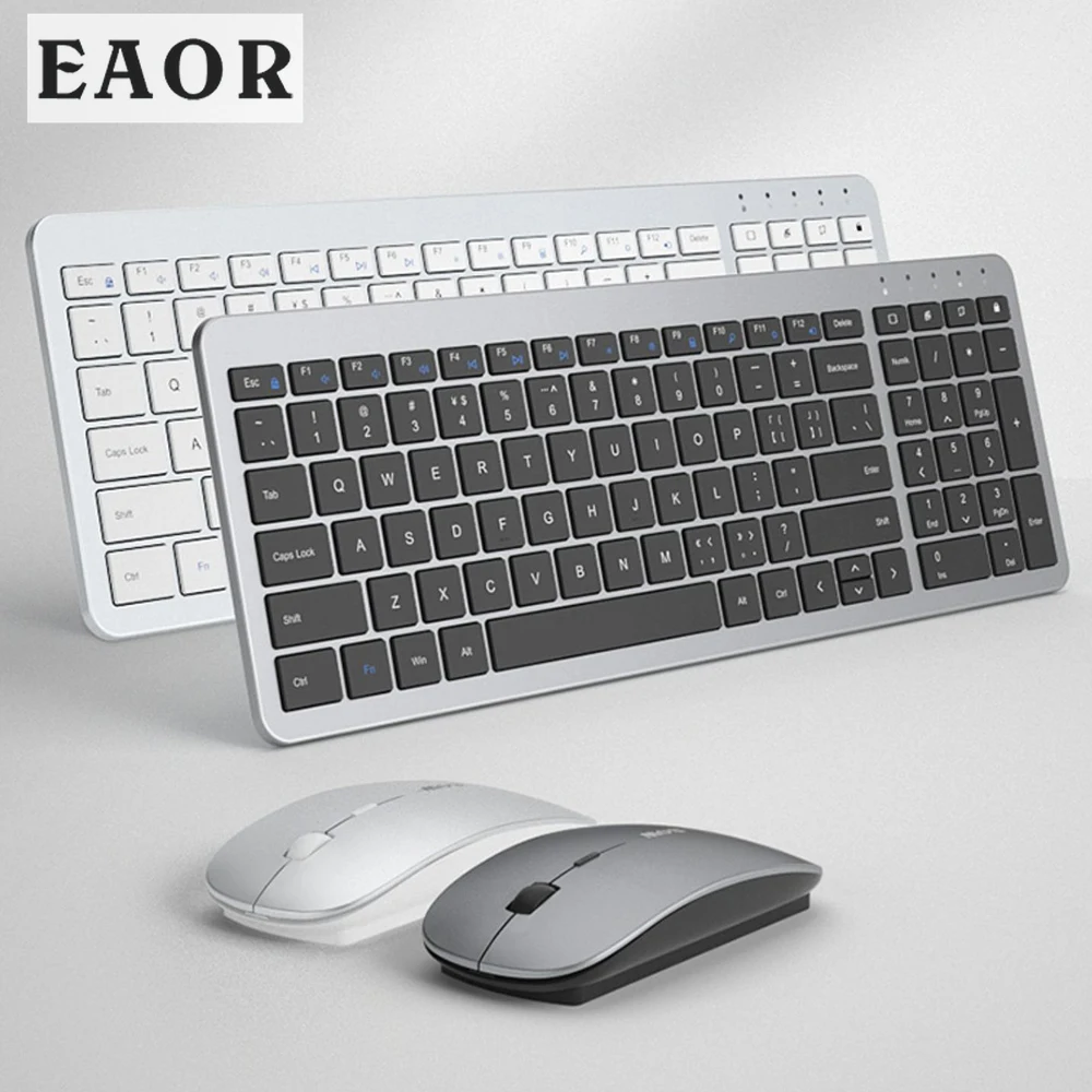 EAOR перезаряжаемая 2 4G Беспроводная клавиатура мышь комбо для ноутбука Macbook Pro