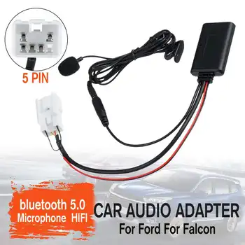 

Car HIFI Wireless 5pin Stereo Radio Aux In MP3 Cable Music Player Adaptor MIC For Ford For Falcon