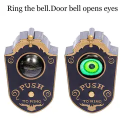 Дверной звонок в хэллоуинском стиле Глаза открываются толкаемые жуткие Глазные яблоки подвижный дверной звонок Забавный Одноглазый