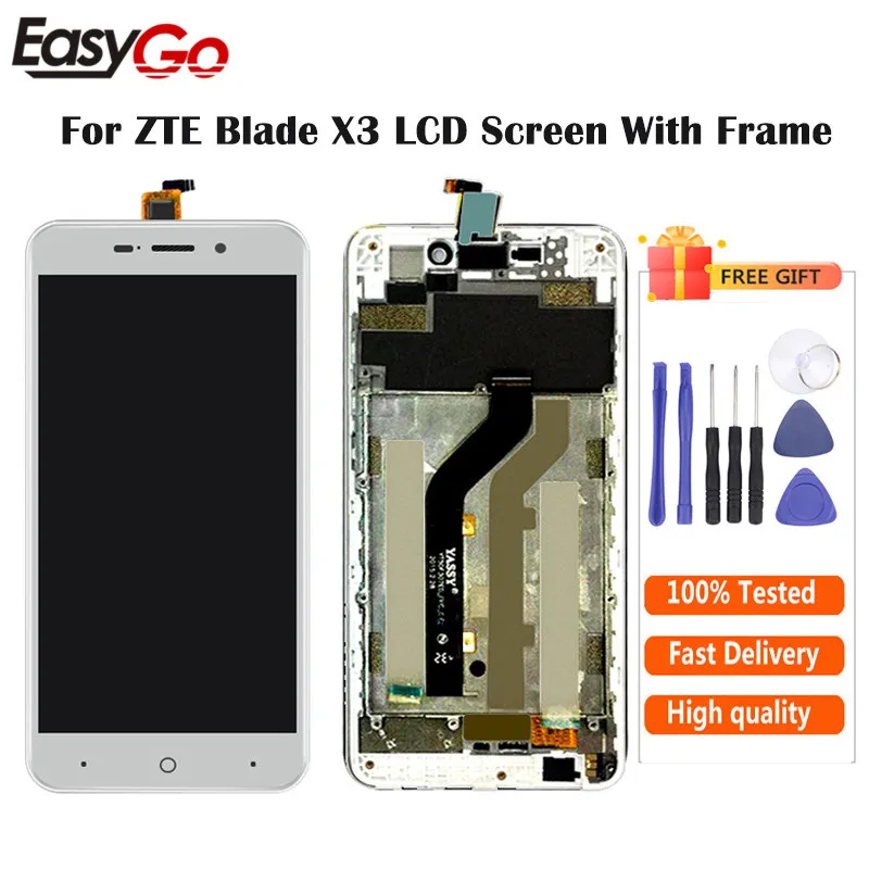 Полный ЖК дисплей для ZTE Blade X3 D2 T620 A452 кодирующий преобразователь сенсорного