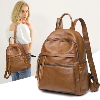 

Backpack Female Mass 2020 New Style Versitile Fashion Buff Anti-theft Backpack Schoolbag Casual Bag