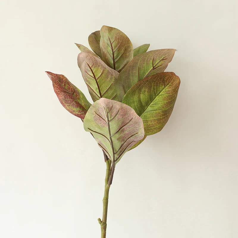 

78cm Large Fake Magnolia Leaves Artificial Plant Branch Silk Banyan Tree Leafs Tropical Green Plant Foliage for Home Decoration