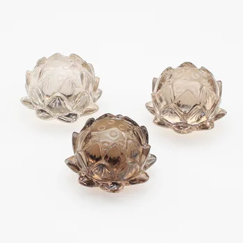 

Crystal Original Stone Tea Crystal Lotus Ornament Buddhist Offering Magnetic Field Crystal Stone