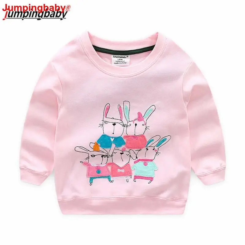 Jumpingbaby/ г. Футболка для девочек детская одежда, футболка футболки для маленьких девочек топы для девочек на весну, vetement enfant fille Roupas Menina, Новинка