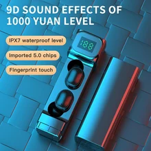 New Bluetooth Headset 5 1 Wireless Bluetooth TWS Sports Headset LED Digital Display Pull Intelligent Multipoint Connection
