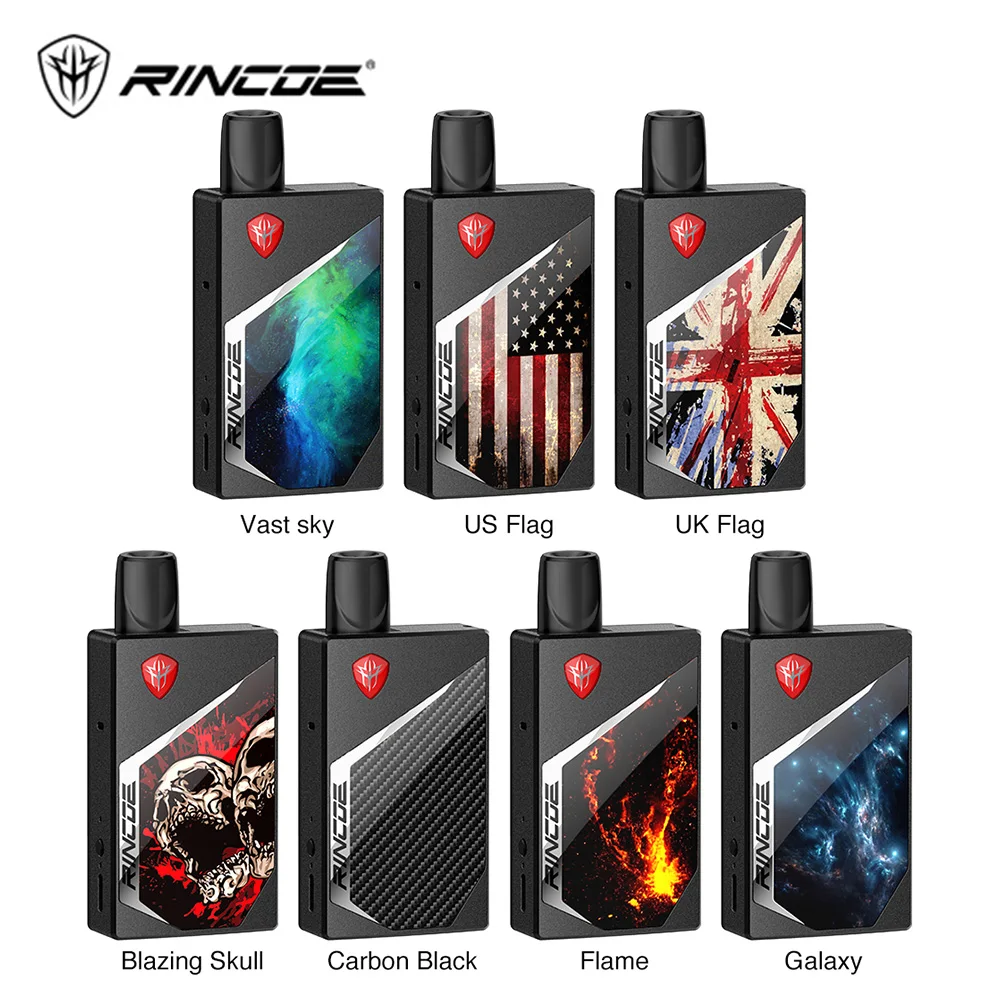 

Heavngifts Rincoe Tix Pod Kit wi/ 1000mAh Battery & 2ml Pod & 0.8ohm Mesh Coil E Cig Vape Kit
