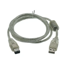 

1PCS Firewire IEEE 1394 6 Pin Male To USB 2.0 Male Adaptor Convertor Cable Cord 1.5M 5FT 150CM