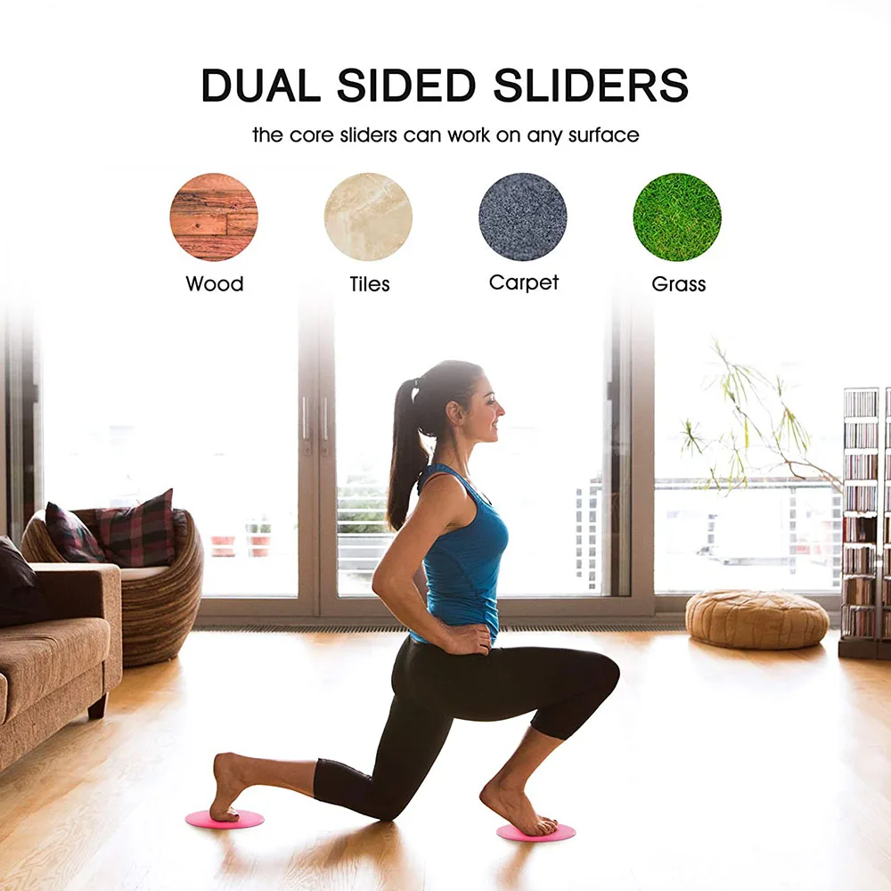 Core Sliders 2PCS Gleitscheiben Core Sliders Discs Dual Sided Gliding Discs Kerngleitst/ücke f/ür Teppich- und Hartb/öden /Übung Sliding Disc Workout Fitness Core f/ür Yoga-Fitness-Trainingsger/äte