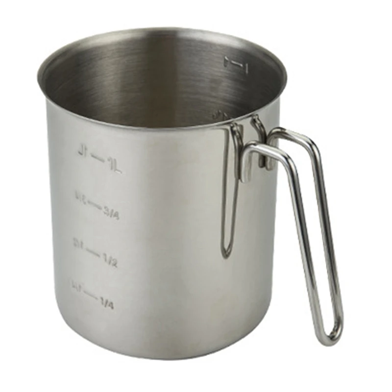 

Thick Stainless Steel Measuring Cup with Scale 1000Ml Kitchen Baking Tea Large Capacity Measuring Cup