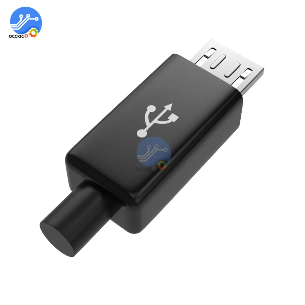 10 шт. набор разъемов Micro USB для штепсельных вилок с крышкой черный|kit kits|kit connectorkit diy