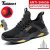 Safety Shoes Men Anti-Smashing Steel Toe Cap Puncture Proof Construction Lightweight Breathable Sneaker Work Boots Women Quality