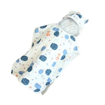 

All-cotton Gauze Children Bath Towel Infants Wearable Bathing Towel Six-layer Baby Towel Random Patterns