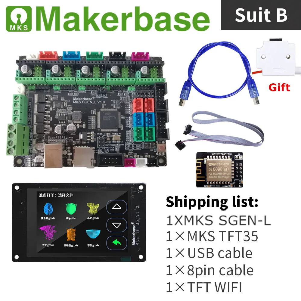 Цена 32 битный Arm марлина доска Smoothieboard МКС SGEN_L + МКС TFT35 цветной ЖК дисплей Блок 3D принтер обновление комплект + Драйвер шагового двигателя