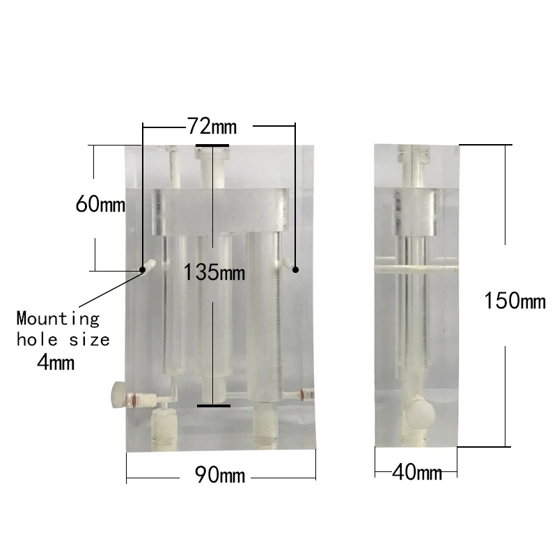 

Nobo Good Quality Acrylic Accessories Flow Cell For Free Chlorine Sensor