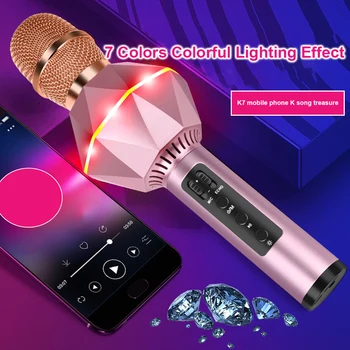 

Wireless Bluetooth Microphone Professional Condenser Bluetooth Karaoke Microphone Stand Radio Studio Recording