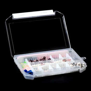 

Transparent Nail Tools 24 Grid Storage Box Finishing Dustproof Mini Drill Box Jewelry Box Removable Multifunctional Box 2019
