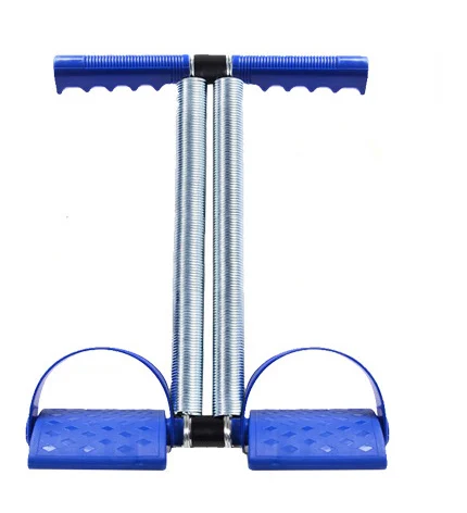 Эластичный пружинный Тяговый веревочный фитнес-тренажер с педалями, тренажер для фитнеса, тренажер, оборудование для тренировок, Эспандеры - Цвет: two-blue