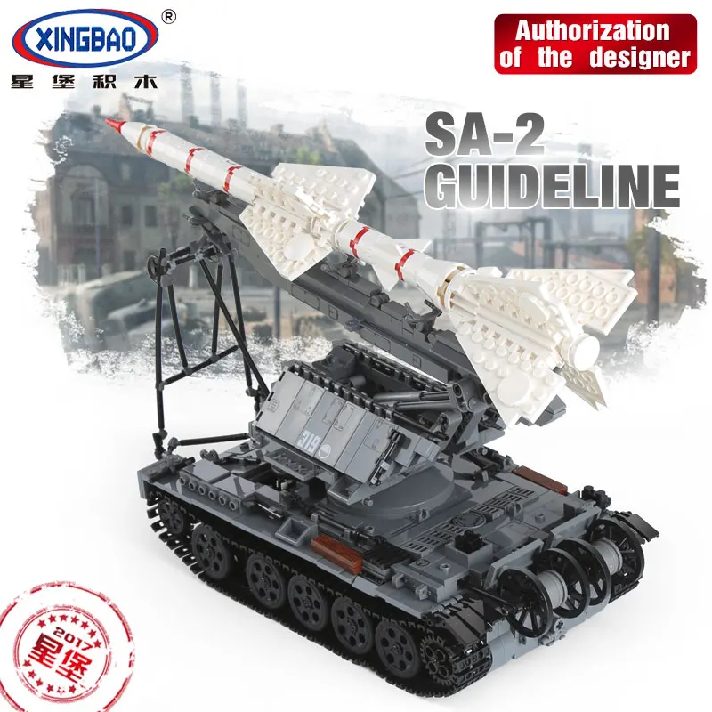 Xingbao 06003 Военная серия 1623 шт. SA-2 руководящего положения из конструкторных блоков, Детские кубики образования детей Для мальчиков игрушечные модели, подарки