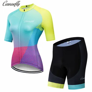 

Banesto 2020 Women's Cycling Jersey Set Summer Anti-UV Cycling Bicycle Clothes Quick-Dry Mountain Bike Clothes Cycling set