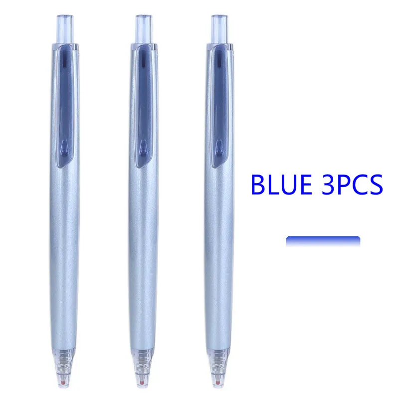 3pcs Blue 10 шт. M& G U Серия пресс гелевая ручка AGPH3701 черный 0,5 мм бизнес-офис Ручка канцелярия для учеников - Цвет: 3pcs Blue