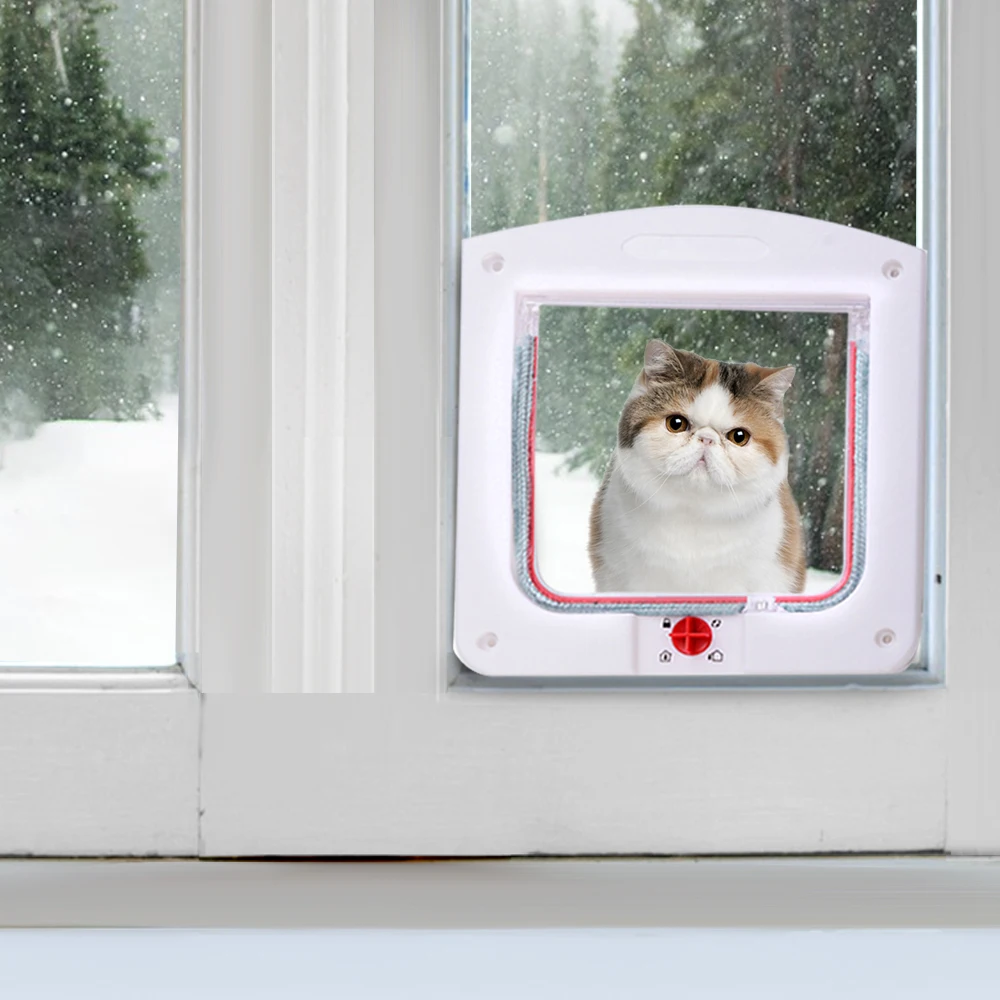 Pet Door Automatic Folding Safe Guard Pet Door Kit Cat Door Cats Small