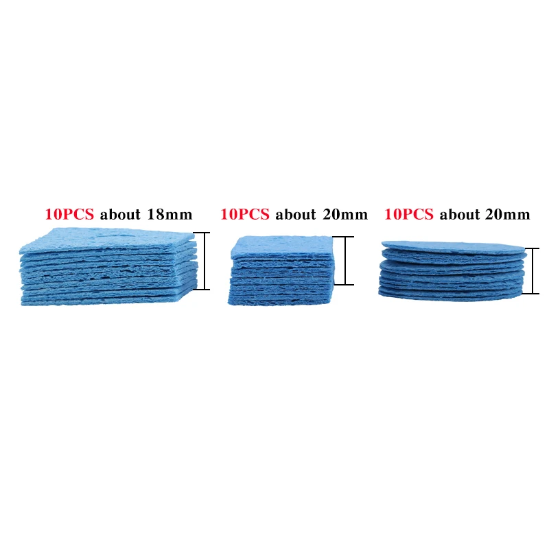 10PCS/Lot Electric Soldering Iron Cleaning Sponge Blue Cleaner Sponge Pads For Welding Soldering Iron Tip best soldering iron for electronics