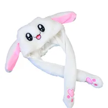CoolCheer, шапка с милыми заячьими ушками, может перемещаться, подушка безопасности, магнитная шапка Ins, плюшевая танцевальная игрушка, бархат, унисекс, новинка, теплые аксессуары, подарок