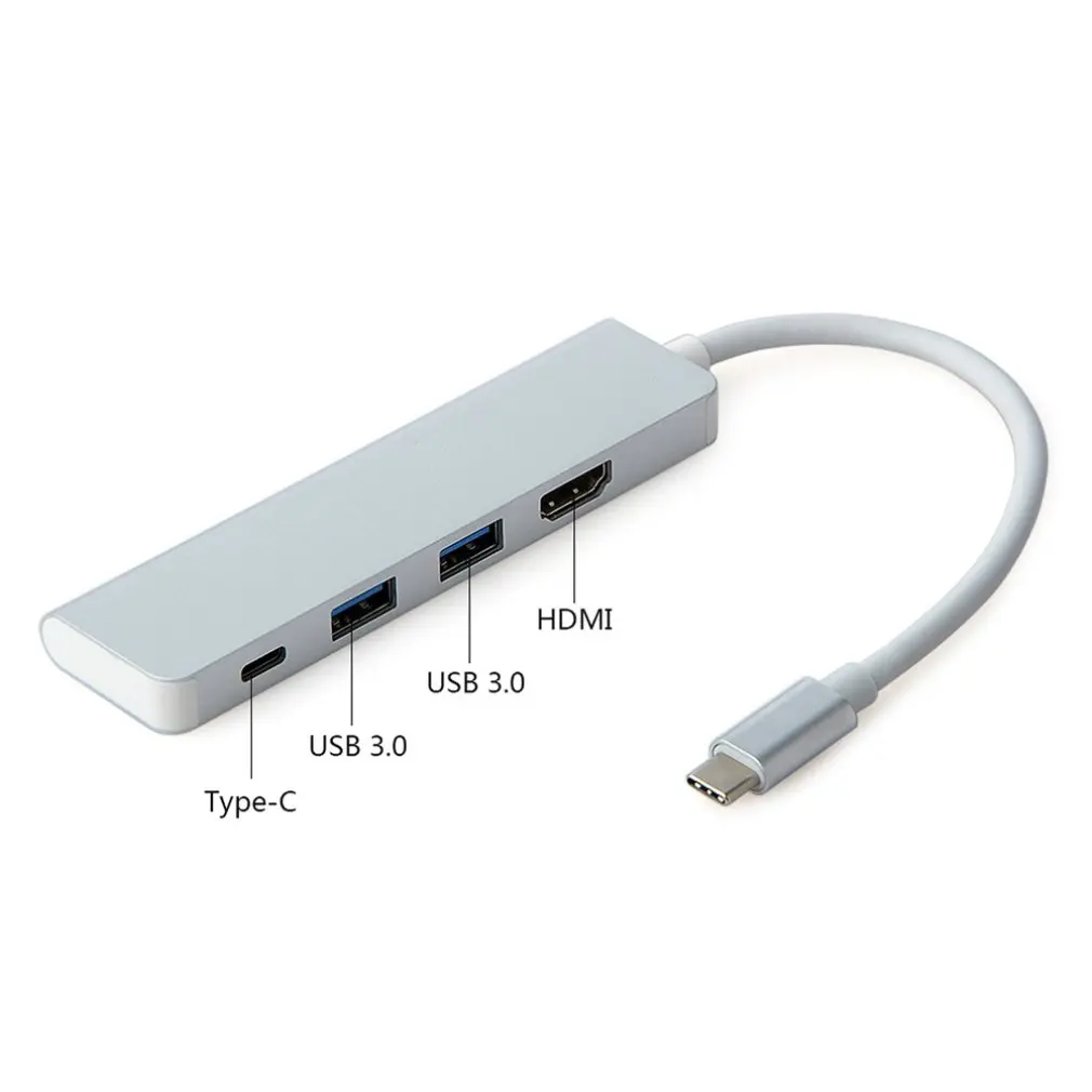 USB C к HDMI адаптер 4K type C адаптер многопортовый AV конвертер 3,0 порт и зарядный порт для MacBook Pro Chromebook Pixel