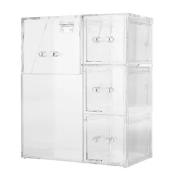 

1PC Transparent Dust-proof Durable Makeup Case Organizer Makeup Tool Storage Box for Accessories Cosmetics Makeup Brush