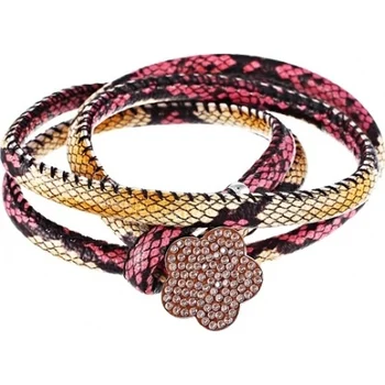 

Jay VI bracelet with cubic zirconia and silver leather