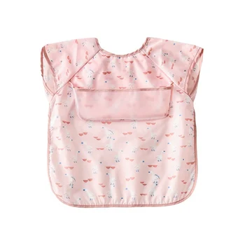 

2020 Newborn Baby Bib Infant Toddler Baby Unisex Cute Waterproof Long Sleeve Feeding Accessories