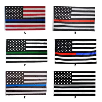 

90 * 150cm American police flag 6 styles are optional