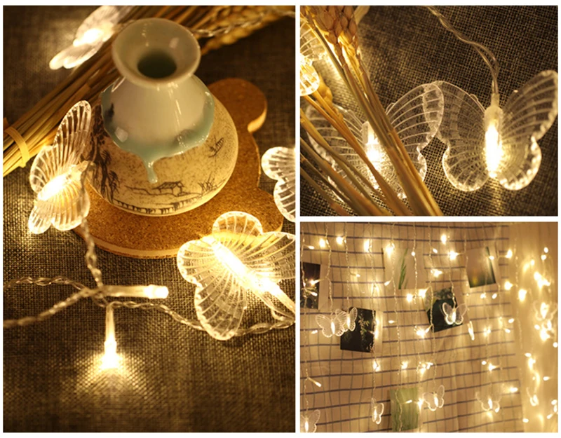 Natal, Fairy Curtain Lights, ao ar livre,