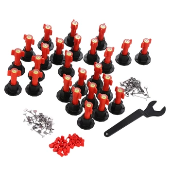 

50Pcs Replaceable Steel Needles Mini Level Wedges Alignment Tile Spacer for Floor Wall Tile Leveling System Locator Spacer Plier