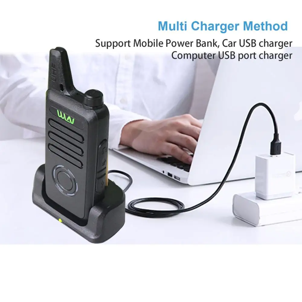 Very Cheap 4mEhR 2 stücke WLN KD C1 Plus Mini Walkie Talkie UHF 400 470 MHz Mit 16 Kanäle Two Way Radio FM transceiver KD C1plus
