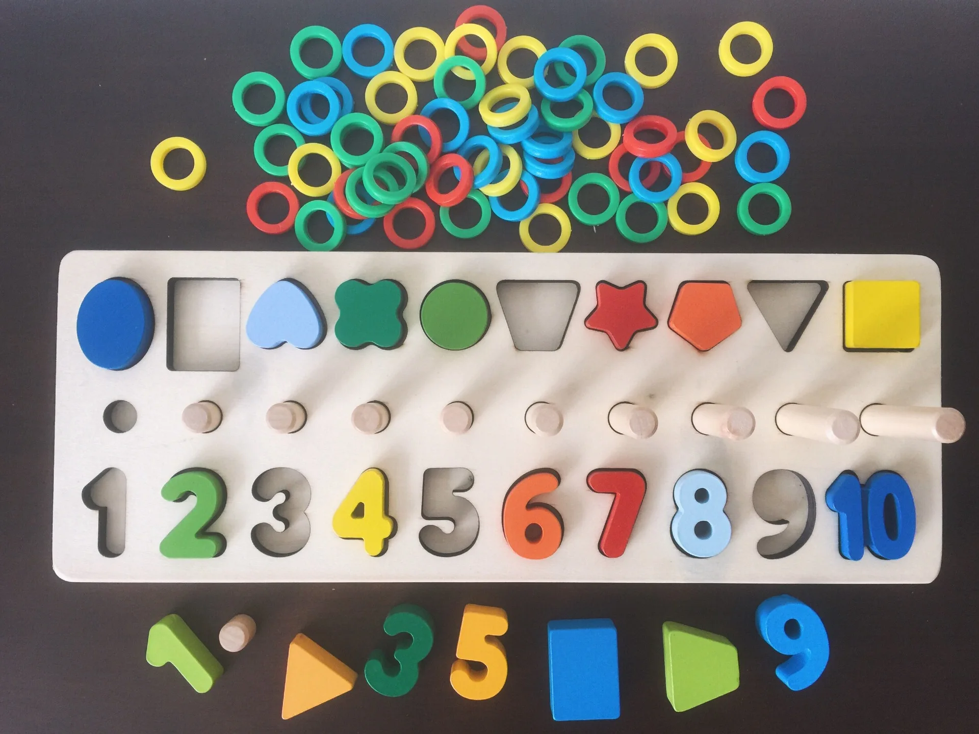 

Early Education with Numbers Shape Numbers Board Mathematics ENLIGHTEN Teaching Aids Infants Children Educational Force Wooden M