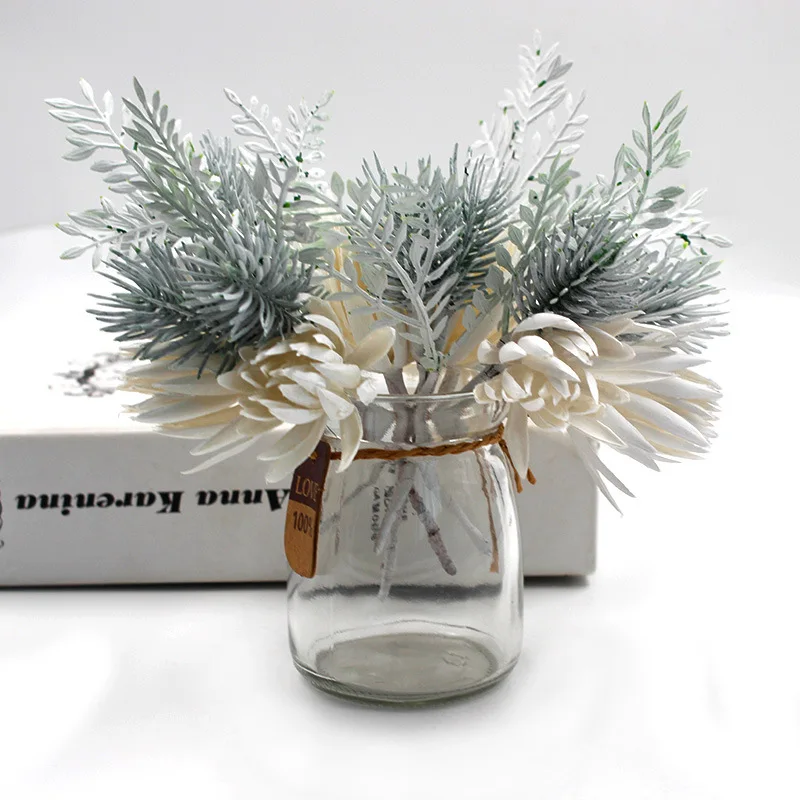 Пластиковые Имитация искусственного цветка букет поддельные растения DIY дома Рождество Свадебные украшения набор фотографий