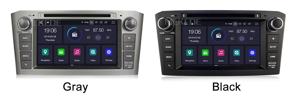 Android 9,0 8 ядерный автомобильный DVD gps мультимедийный блок плеер для TOYOTA Avensis 2005-2007 wifi BT Авто Радио Стерео вид камера рекордер