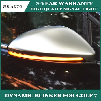 

Car accessories For V W Golf 7 GOLF7 MK7 7 GT I R Dynamic Blinker LED Turn Signal Semi-smoke For TouranL Side Mirror Light