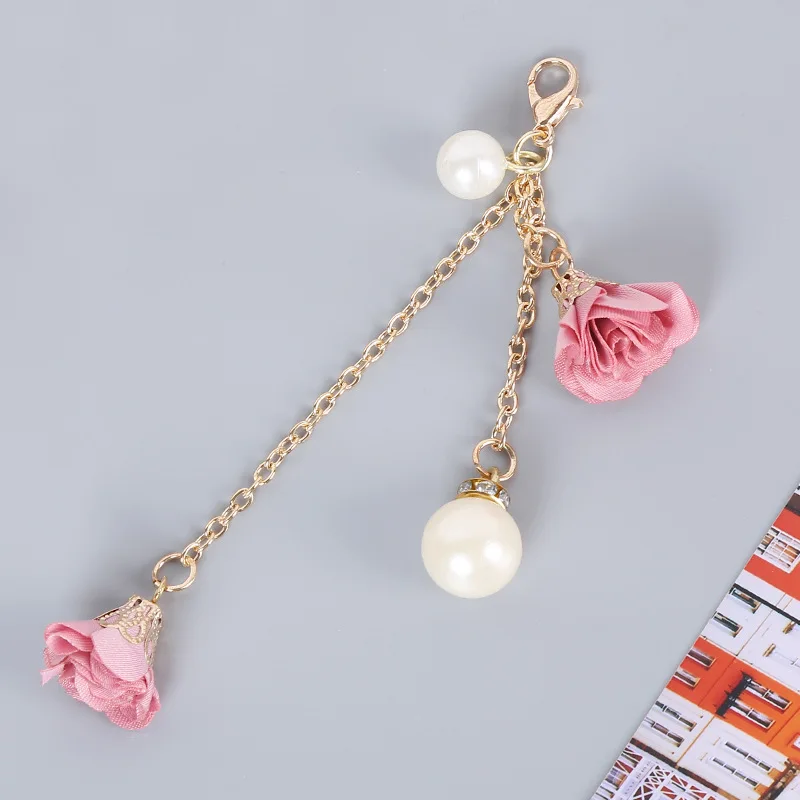 Shellnail Mobile Phone Lanyard Short Hand Strap for Key USB Diamond Bracelet Phone Case Flower Pendant DIY Tassel Phone Straps