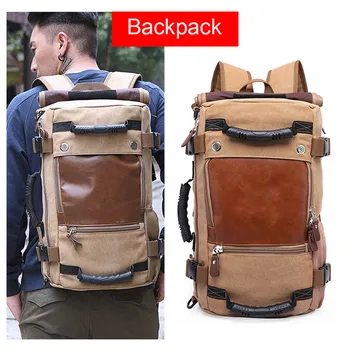 

Newly Stylish Travel Large Capacity Backpack Male Luggage Canvas Bag Multifunctional Backpack for Outdoor Travel DOD886