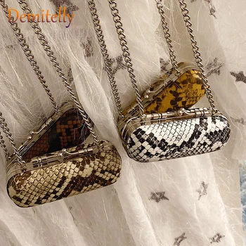 

Snake Lipstick Box Mini Case Crossbody Bags for Women Chains Fashion Paython Comestic Bag Ladies Keys Purses and Handbags