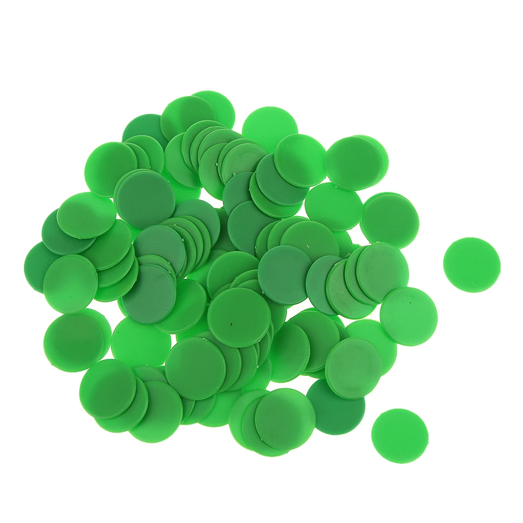 100 Pieces Opaque Plastic Board Game Counters Tiddly Winks Numeracy Teaching