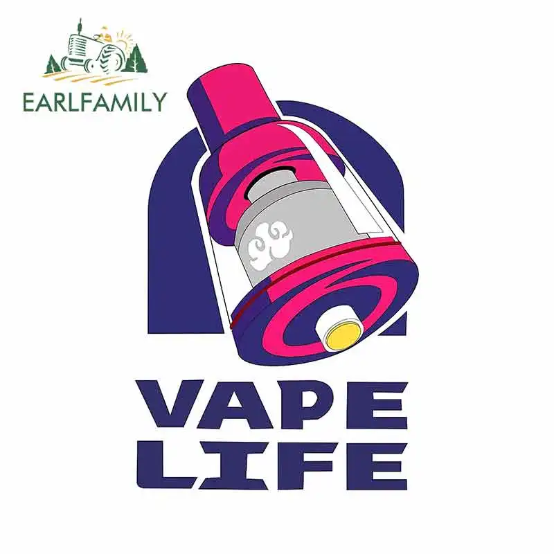 EARLFAMILY 13 см x 8 7 Виниловая наклейка для вейпа Life Fine автомобильная 3D с прикусом и
