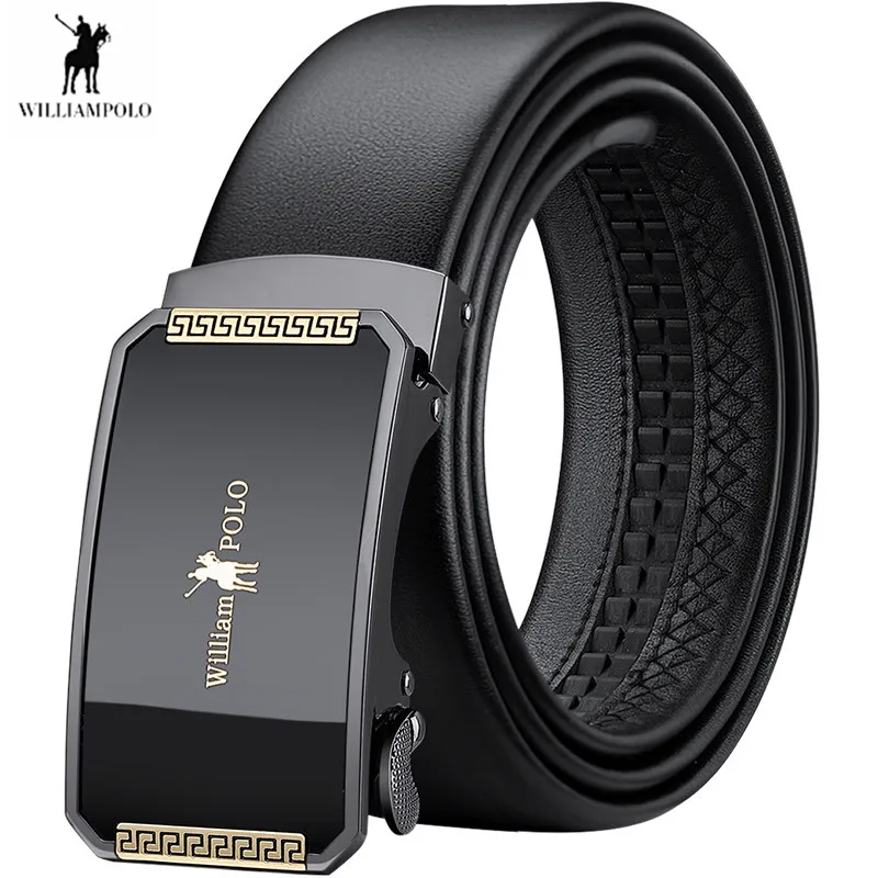 Williampolo Men Belt Famous Brand New Male Designer Automatic Buckle Cowhide men belt Luxury Leather Belts Ceinture Homme | Аксессуары