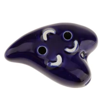 Милая форма сердца фиолетовый цвет 6 отверстий альт C окарина флейта, музыкальный инструмент ремень подарок