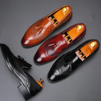 

2020 Autumn Fashion Trend Tassel Men's Shoes Large Size Casual Shoes Men Elegant Luxury Wedding Designer Male Formal Shoes