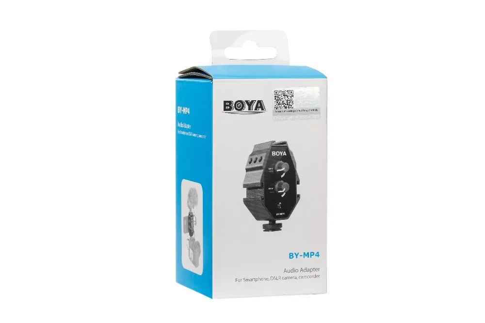 BOYA BY-MP4 2-х канальный моно стерео режим аудио адаптер для цифровой зеркальной камеры Canon Nikon Sony, panasonic цифровых зеркальных фотокамер DSLR Камера видеокамеры смартфона